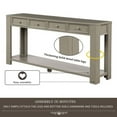 thumbnail image 7 of Wulawindy Console Table for Entryway Hallway Sofa Table with Storage Drawers and Bottom Shelf, 7 of 7