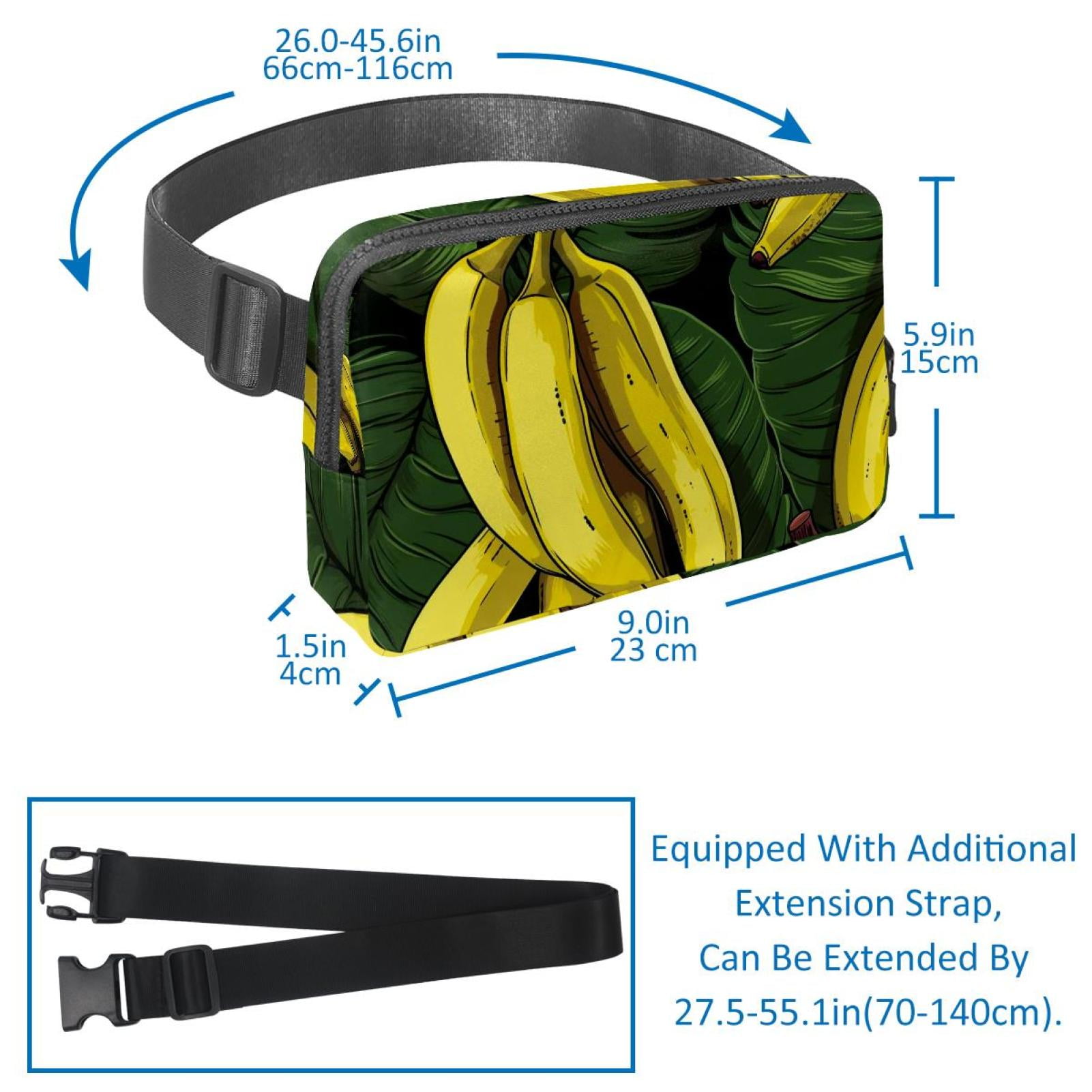 Bananas Adjustable Lightweight Unisex Waist Bag Running Belt with Extension Strap Money Belt Holder