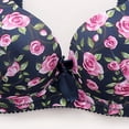 thumbnail image 5 of Loopsun Women Daily Floral Print Underwire Bra Comfortable Breathable Shaping Support Thin Wear, 5 of 5