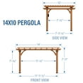thumbnail image 3 of Backyard Discovery Beaumont 14'x10' Cedar Wood Patio Pergola Kit, Trellis Roof, PowerPort, 3 of 11