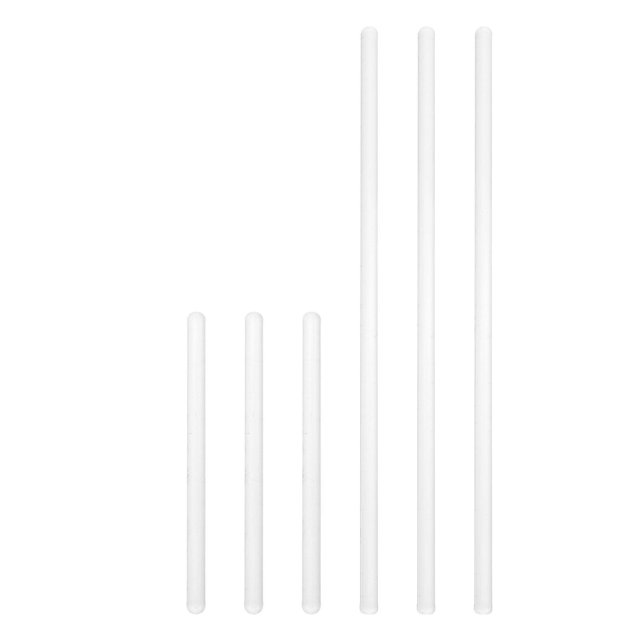 6pcs Glass Stir Sticks Labs Glass Stirring Rod Heat Resistant Rod for Experiment