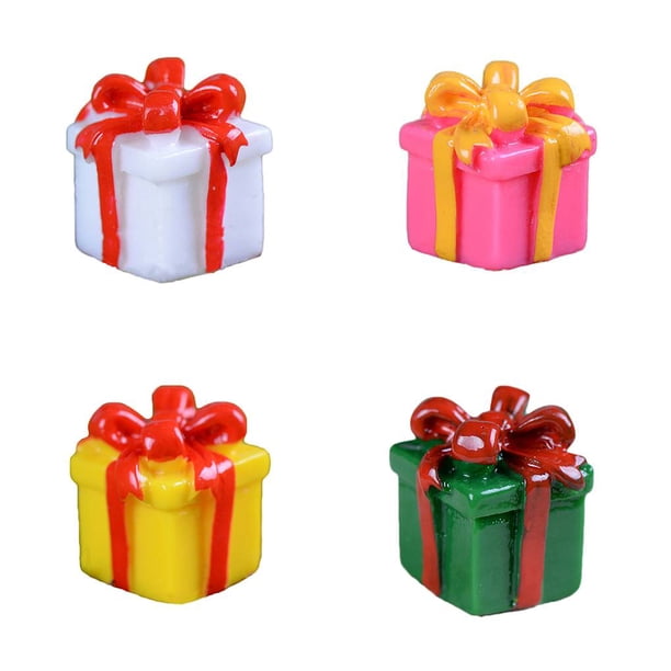 Toystoory Navidad Bricolaje Jardín Césped Adornos Miniatura Resina Estatuillas Mu?eco Kits de decoración para fiestas