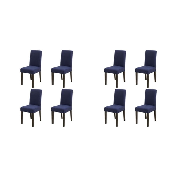 Naiovety 4 pack/lot funda para silla para comedor-sillas duraderas y transpirables con estilo fácil de montar felpa azul púrpura azul violáceo 2Conjunto