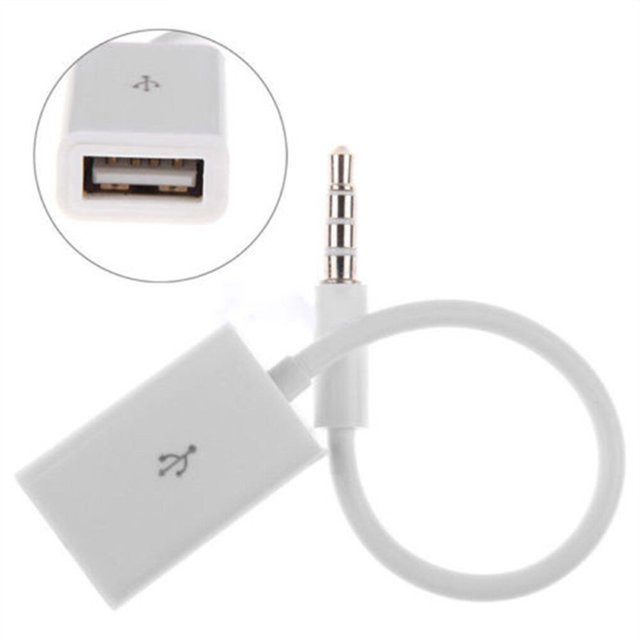 stanreset Car Audio Cable USB to 3.55mm U Disk CD Player Converter Wire Line Cord Portable Hotel Electric Equipment Conversion Connector