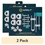 (2 pack) Safety 1st Home Safeguarding Set (80 Pieces), White, Toddler