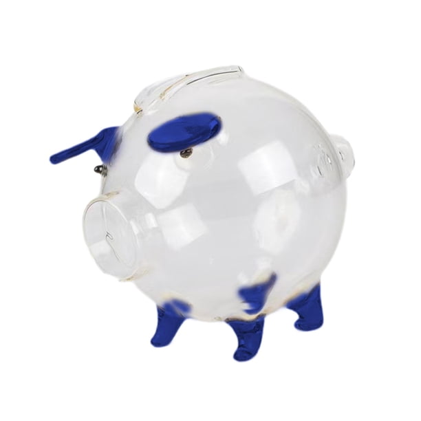 Alcancía Moneda Caja Contenedor Decoración Colección Decorativa Precioso Animal Cerdo Azul y 10cm