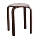 thumbnail image 1 of Taburete redondo de madera maciza, taburete apilable, taburete portátil para cambiar zapatos, taburete de madera Nuez, 1 of 9
