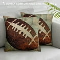 thumbnail image 3 of COMIO  Vintage American Football Pillow Covers Ball Games Sport Lover Rugby Pattern Pillow Case Cushion Cover Decoration Home Couch Bed  (Rugby 01), 3 of 5