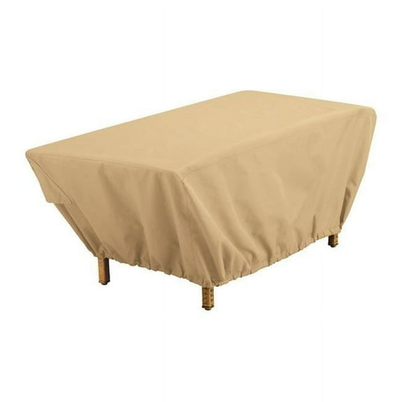 Brown Polyester Coffee Table Cover, 18 x 25 x 48 in.
