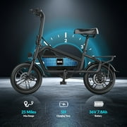 5TH WHEEL Electric Bike for Adults with 650W Peak Motor 14 Electric Bicycle, 36V 7.8Ah Battery Ebike, UL2849