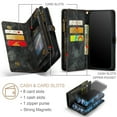 thumbnail image 4 of K-Lion for iPhone 14 Plus Wallet Case ,Luxury Magnetic PU Leather Zipper Purse 2 in 1 Design Shockproof Flip Case Card Slot Kickstand Phone Cover with Lanyard for Women Men ,Black, 4 of 7