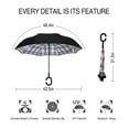 thumbnail image 3 of Double Layer Inverted Windproof Umbrella with UV Protection C-Shaped Handle, 3 of 6
