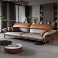thumbnail image 2 of Luxury Nordic Living Room Sofas Leather Single Recliner Modern Living Room Sofas Lazy Floor Canape Salon Home Furniture SR50LS My Lux Decor Round, 2 of 22