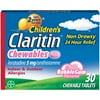 Claritin Allergy Medicine for Kids, Loratadine Antihistamine Bubblegum Chewable Tablets, 30 Ct