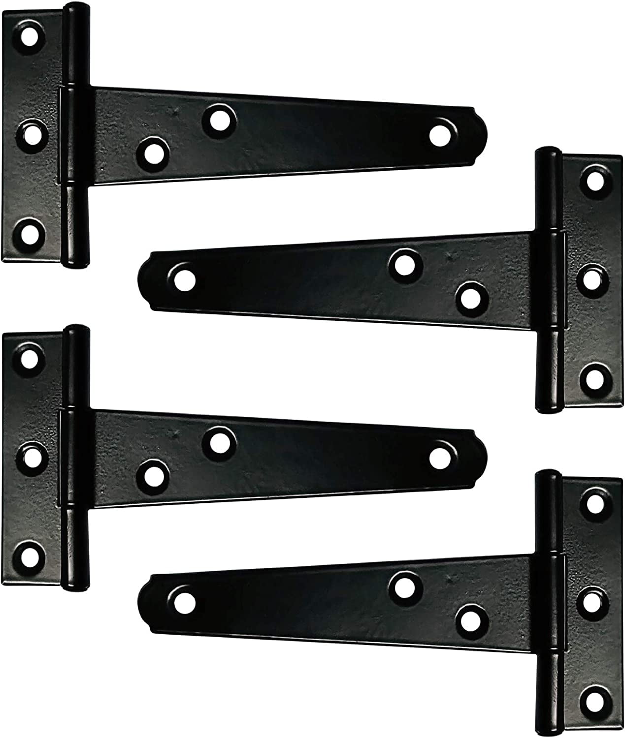 Akatva 123mm T Hinge Set of 4 Piece Heavy Duty Gate Hinges for Wooden and Metal Fences, Doors