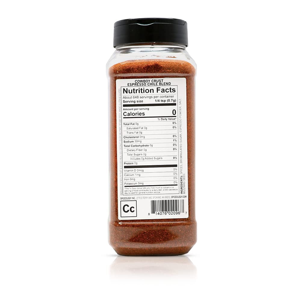 Spiceology Cowboy Crust Espresso Chile Seasoning Rub, 16 oz