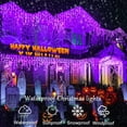 thumbnail image 5 of Icicle Christmas Lights Outdoor, 33ft 400 LED Icicle Lights for Outside, Plug in Twinkle Lights Indoor with 8 Modes Timer Waterproof for House Holiday Decor Wedding Christmas Decorations (Purple), 5 of 18