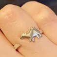 thumbnail image 2 of Stegosaurus Ring Silver Resizable Dinosaur Jewelry Inspired by Jurassic Park & Jurassic World, 2 of 3