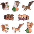thumbnail image 1 of Mini Squirrel Figure Mini Squirrel Animal Mini Figure Squirrel Fairy Tale Garden Decorations Dollhouse Accessories Miniature Landscape Decorations, 8, 1 of 4