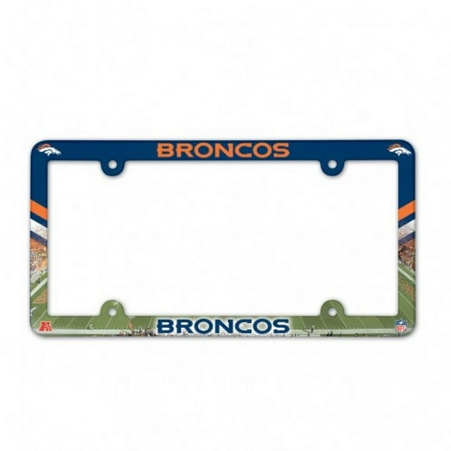 Denver Broncos Full Color Plastic License Plate Frame