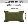 thumbnail image 6 of Unique Bargains 4 Pcs Soft Chenille Pillowcase Dark Green/Grey 12" x 20", 6 of 6
