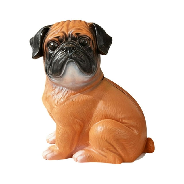 Funda para caja de pañuelos con forma de carlino, figura coleccionable, estatua de perro, vitrina, cafetería, entrada, 22 x 13 x 17,5 cm, escultura de