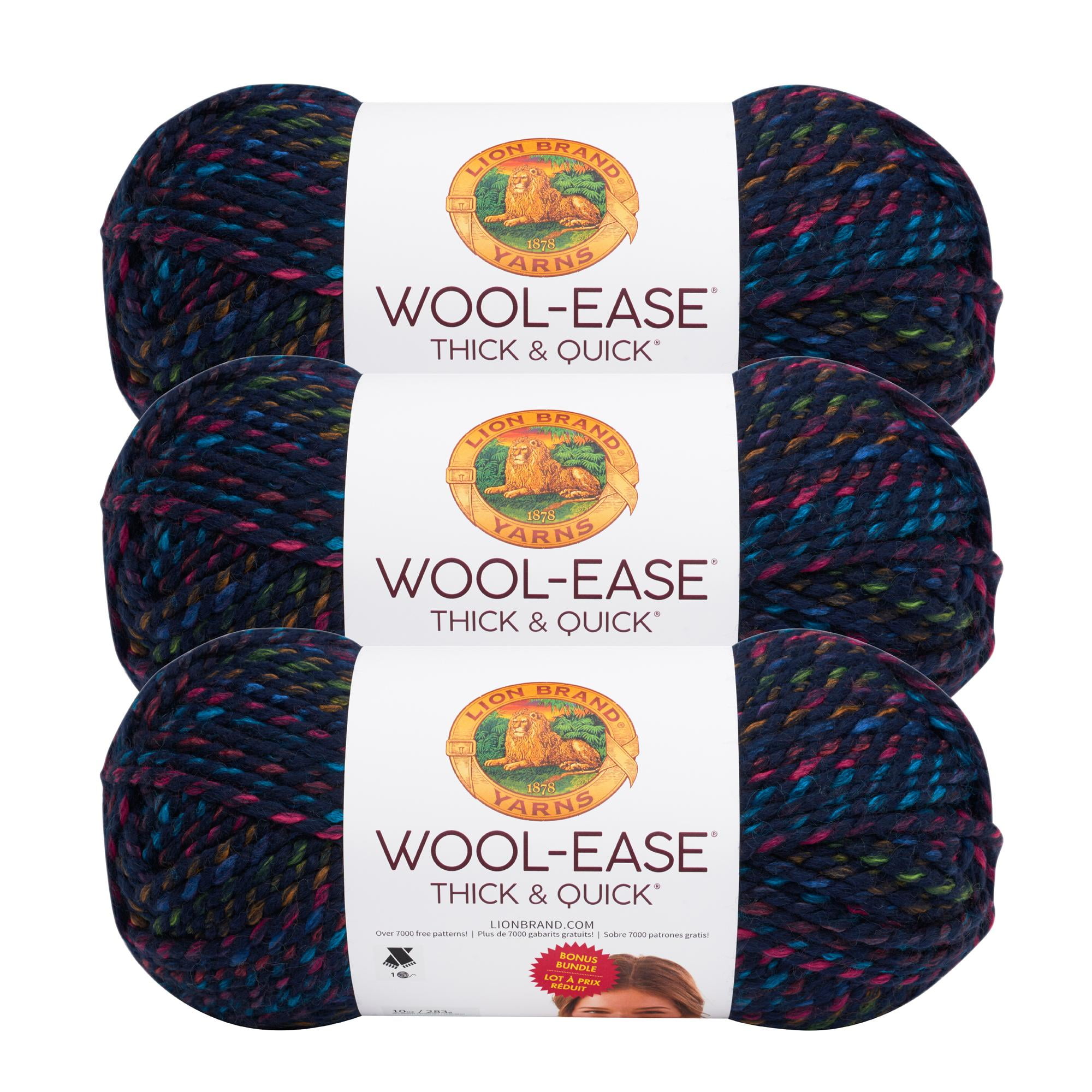 Lion Brand Yarn WoolEase Thick and Quick Bonus Bundle City Lights