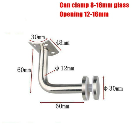 

Silver Stair Handrail Bracket Bannister Wall Support Hand Rail Balustrade Strong