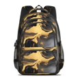 thumbnail image 2 of Black and Gold Marble Pattern Backpack for School, Cute School Bag with Adjustable Shoulder Straps and Padded Back, 16.9"x12.6"x5.9", 2 of 5