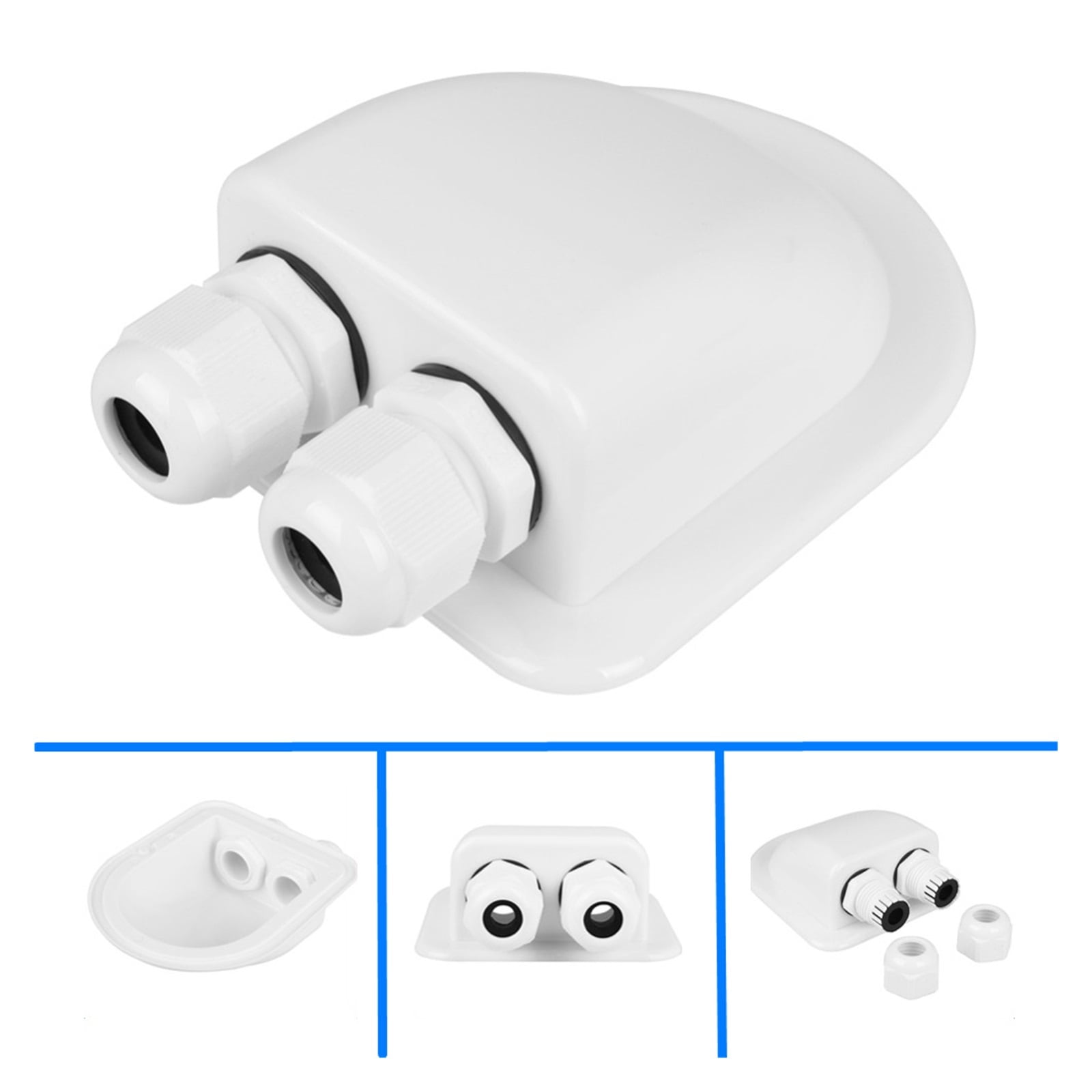 Camper Accessories Caravan Solar Car Junction Box Roof Wire Entry Solar Cable Motorhome Junction Box RV Caravan Accessories ,RV Universal Fit