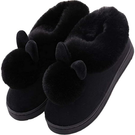 

PIKADINGNIS Rabbit Women s Slippers Cute Cartoon Slippers Funny Animal Slippers Warm Plush Slippers Skin-Friendly Breathable Slippers