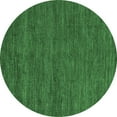 thumbnail image 1 of Ahgly Company Indoor Round Abstract Emerald Green Modern Area Rugs, 6' Round, 1 of 4