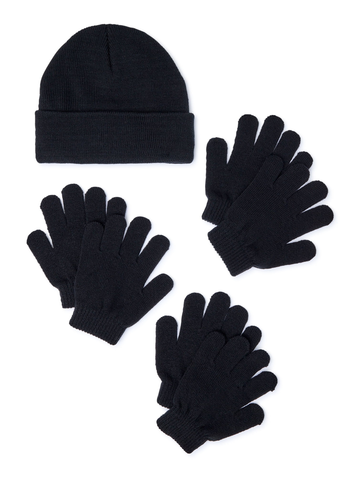 Wonder Nation Boys Hat and Gloves Set, 4 Piece, One Size - Walmart.com