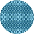 thumbnail image 1 of Ahgly Company Indoor Round Patterned Blue Eyes Blue Area Rugs, 7' Round, 1 of 6