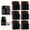 Black, variant on 6Pcs Wall Mounted Phone Holder, Self Adhesive Cell Phone Stand with Charging Hole, Acrylic Remote Control Stand for RV Bed Desk Shower (Clear)