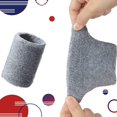 thumbnail image 3 of Muñequera Deportiva, Muñequera Deportiva de Algodón Suave, Muñequera Deportiva de 4 Piezas para Gimnasia, Baloncesto, Azul y Gris ER, 3 of 4