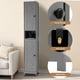 thumbnail image 5 of Garvee Mueble de Almacenamiento para Baño Estrecho 11,8 x 11,8 x 66,9", 2 Puertas, Gris, 5 of 8