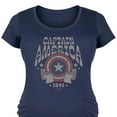 thumbnail image 3 of Marvel Captain America - Band Tee Style - Maternity Scoop Neck Graphic T-Shirt, 3 of 5