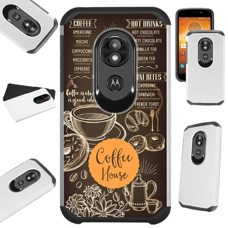 Compatible Motorola Moto G7 Power | Supra (2019) | Moto G7 Optimo Maxx Case Hybrid TPU Fusion Phone Cover (Coffee