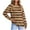 Khaki, variant on Fancifize Women's Striped Sweatshirt Long Sleeve Loose Fit Pullover Top Casual Color Block Fall Fashion Outfits