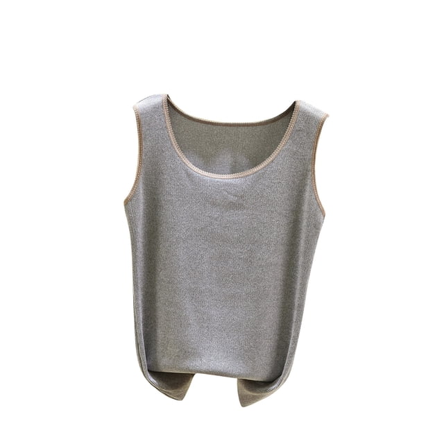 Timegard Camisole pour Femmes Col Rond Vêtements d'Intérieur Sans Manches Douce Décontractée Pyjamas Chandails Hauts T-Shirt Basique