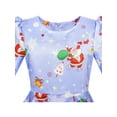 thumbnail image 4 of Girls Dress Blue Christmas Santa Xmas Tree Year Gift 7, 4 of 7
