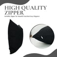 thumbnail image 2 of Solid color pillow cover, linen fabric, textured fabric cushion, natural dyed linen, Black pillow cover with invisible zip, 12"X20", 2 of 6