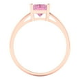 thumbnail image 4 of Solitaire Engagement Ring for Women - 2ct Simulated Pink Diamond in 18K Rose Gold Promise Ring, 4 of 6