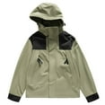 thumbnail image 1 of CEHVOM Mode Femmes Veste Confortable Décontractée à Blocs de Couleur avec Cordon de Serrage Poche Manches Longues à Capuche Vestes Décontractées en Liquidation, 1 of 2