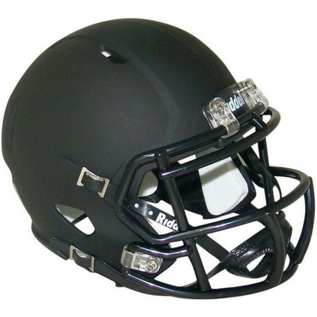 Matte Black Blank Riddell Revolution Speed Mini Football Helmet (Decorative Mini Helmet - NOT Wearable - Does NOT FIT Any Human Head)