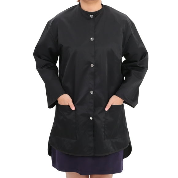Traje de trabajo de peluquería, bata de manga larga (negro)