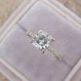 thumbnail image 2 of Cora Jewellery 1.8CT Cushion Moissanite Hidden Halo Engagement Ring For Women, 10K Yellow Gold, 2 of 4