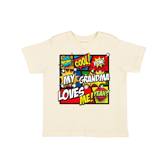 Inktastic My Grandma Loves Me Superhero Boys or Girls Toddler T-Shirt