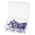 thumbnail image 2 of 100pcs pernos de la cabeza multicolor pearlized para diy componentes de la joyería púrpura Sunnimix Pernos de cabeza de acero inoxidable, 2 of 8